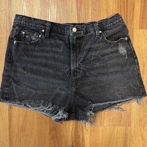 BDG Urban Outfitters Size 34 Girlfriend High Rise Distressed Denim Jean Shorts